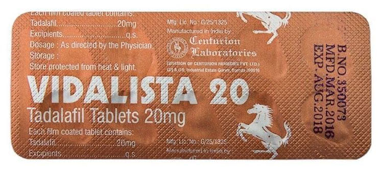 Vidalista 40mg產品規格與成分標示