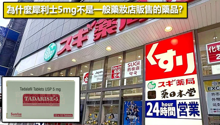 為什麼犀利士5mg不是一般藥妝店販售的藥品？🔬